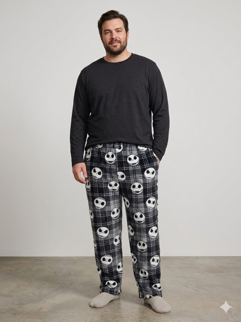 Disney Nightmare Before Christmas Jack Skellington Fleece Pajama Pants Men’s XL